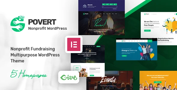 Povert – NonProfit Fundraising Charity WordPress Theme
